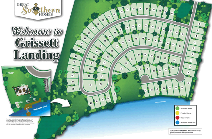 Community map by Great Southern Homes for Grissett Landing